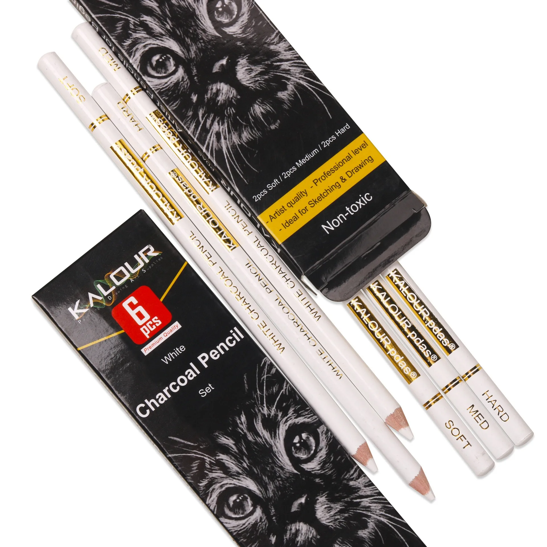 KALOUR Carbon Pencil Set - 6 or 12 Pieces 3 KALOUR Carbon Pencil Set - 6 or 12 Pieces - Image 3
