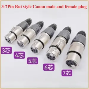 High-Quality XLR Audio Connector Set with 3-7 Pins 11 Sb0039b1a67f84d1ca475e813bfd64a39b