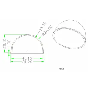 2-Inch Clear Acrylic CCTV Dome Cover 7 Sb013ddf0ae8d4eabb05ad022d11b592d1