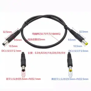 AQJG 5.5 x 2.5mm & 5.5 x 2.1mm Power Cable 9 Sb0ce2c154fa741e5b3e8b16b23363fecB