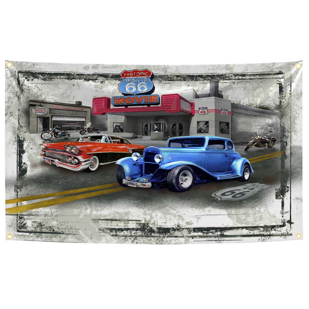 US Route 66 Vintage Collage Banner 90x150cm 8 US Route 66 Vintage Collage Banner 90x150cm - Image 8