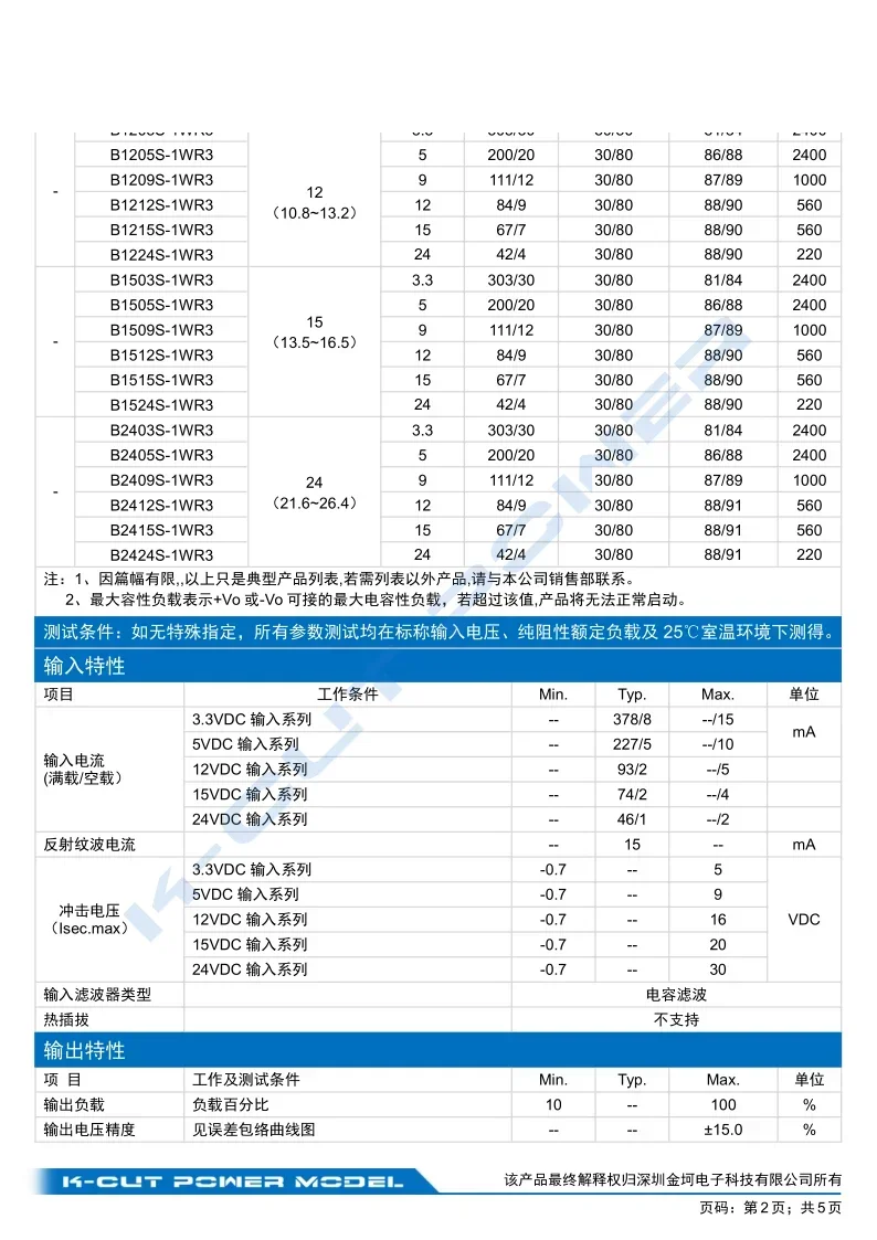 DC-DC Power Module IC Series B1503S-1W to B1524S-1W 3 DC-DC Power Module IC Series B1503S-1W to B1524S-1W - Image 3
