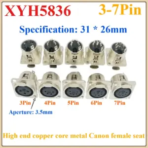 Professional 3-7 Pin XLR Audio Connectors Set 7 Sb191c96e674040f6b52070420a5e3893u