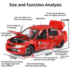 Miniature Mitsubishi EVO9 Car Model 1:24 Scale 11 Sb3732adb2a4541cc95c6396baf43acaa8