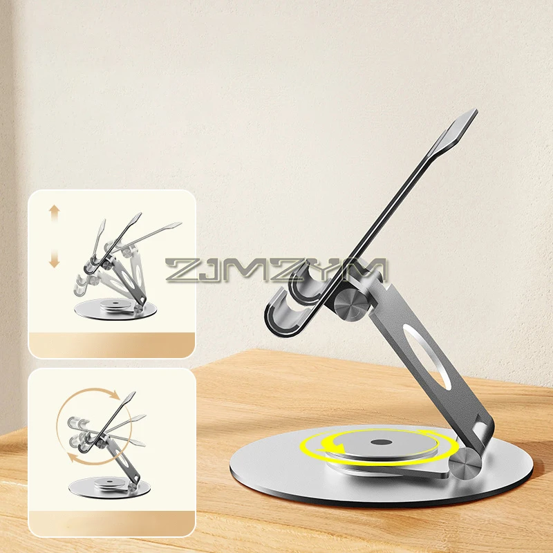 Foldable Aluminum Phone Stand with 360° Rotation 4 Foldable Aluminum Phone Stand with 360° Rotation - Image 4