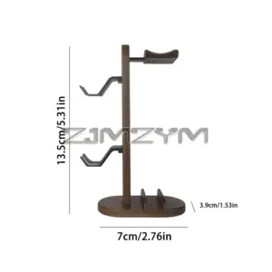 Walnut Wood Headphone Stand with Aluminum Support 11 Sb5a9074f9af247a49e6f4d32e5d867b9K