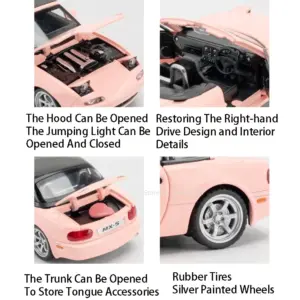 1:32 Mazda MX-5 Model Car with Lights 14 Sb5c27015329f4bfd98fb9275a85fc4efu