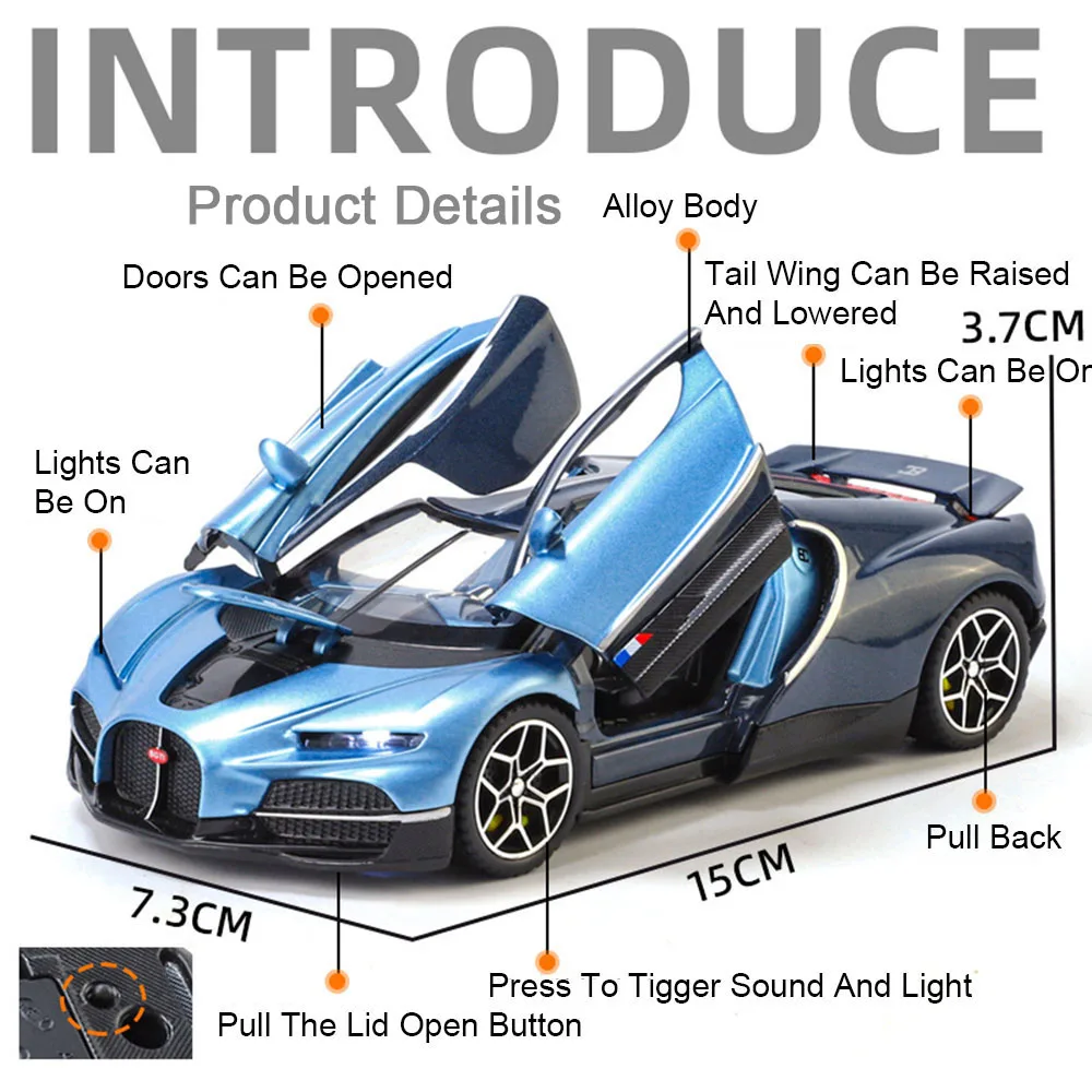 1:32 Scale Supercar Model with Lights and Sound 6 1:32 Scale Supercar Model with Lights and Sound - Image 6