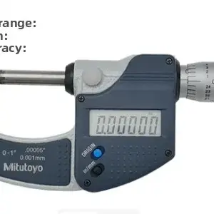 Mitutoyo 0-25mm Digital Micrometer Model 293-821-30 15 Sb689dc7e42dc4569bbc0c402c449e890A