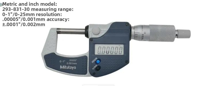 Mitutoyo 0-25mm Digital Micrometer Model 293-821-30 8 Mitutoyo 0-25mm Digital Micrometer Model 293-821-30 - Image 8