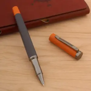 Vibrant Orange Fountain Pen with 0.38mm Bending Nib