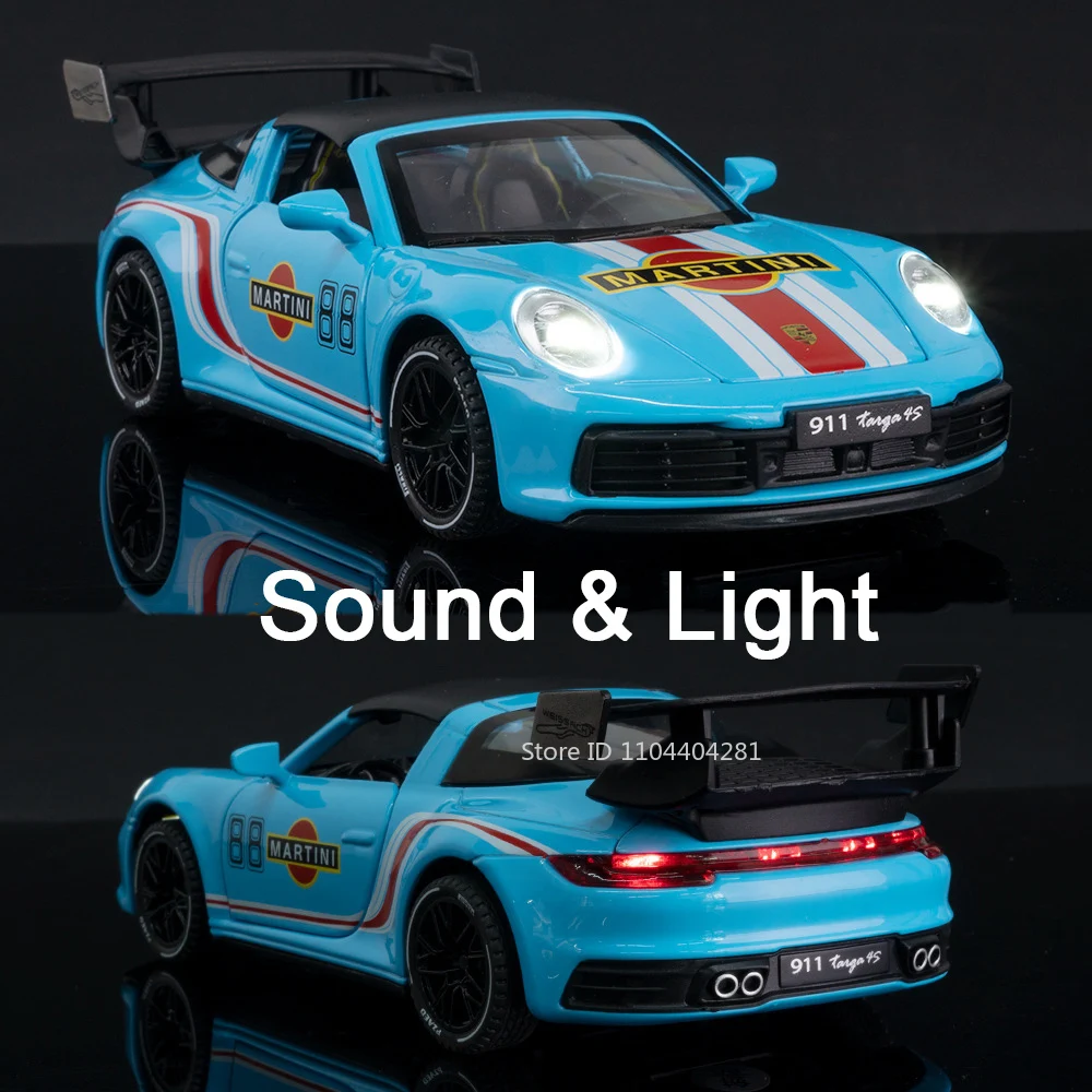 Diecast Alloy Porsche 911 Martini GT3 Model 6 Diecast Alloy Porsche 911 Martini GT3 Model - Image 6