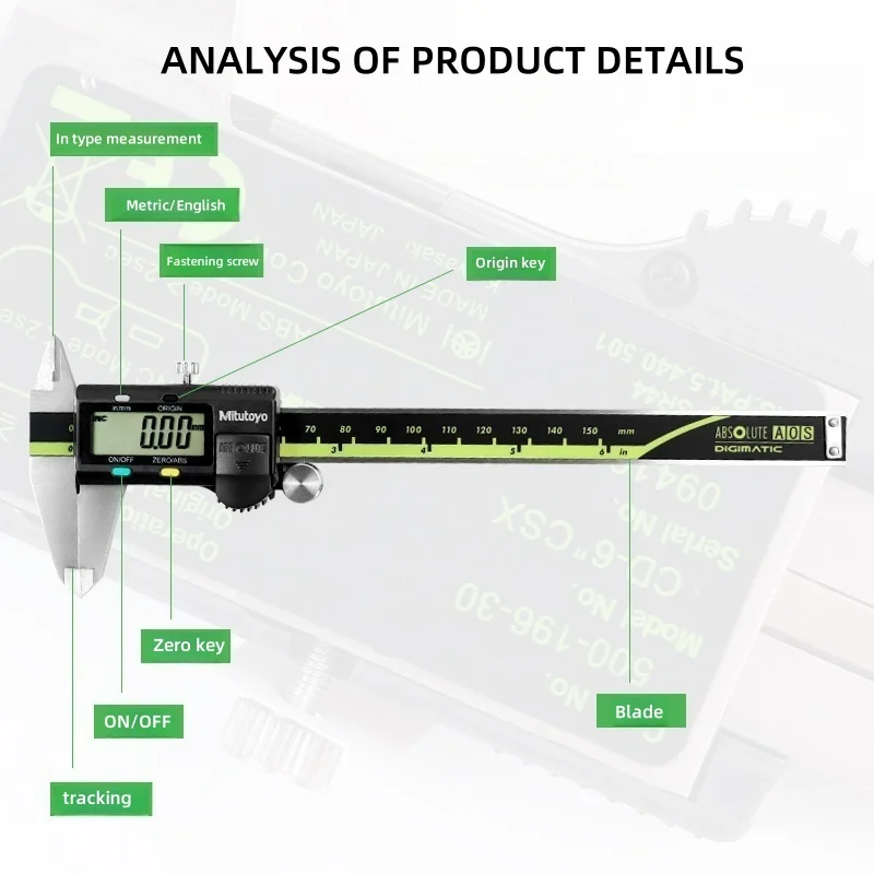 Mitutoyo 150mm Stainless Steel Digital Caliper 4 Mitutoyo 150mm Stainless Steel Digital Caliper - Image 4