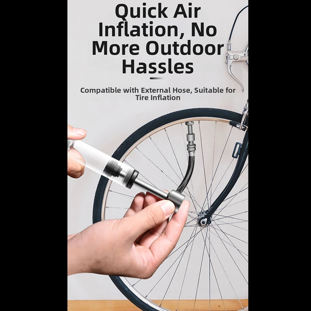 Mini Transparent Bike Pump 120mm, 50g 4 Mini Transparent Bike Pump 120mm, 50g - Image 4