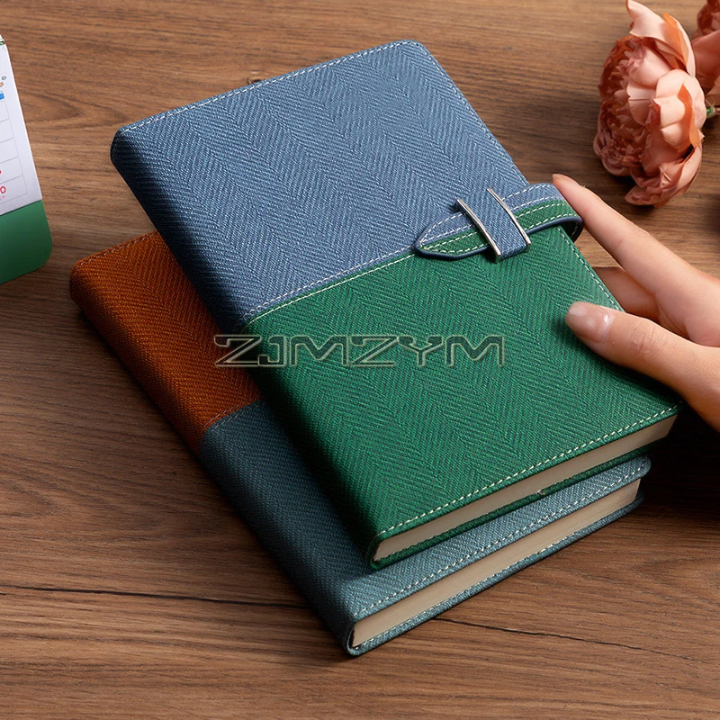 Denim Green Two-Tone Hardcover Notebook 5 Denim Green Two-Tone Hardcover Notebook - Image 5