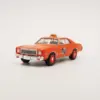 Diecast 1:64 Scale 1977 Plymouth Fury Alloy Taxi Car Model Finished Product Simulation Toy Collection Gift Static Display