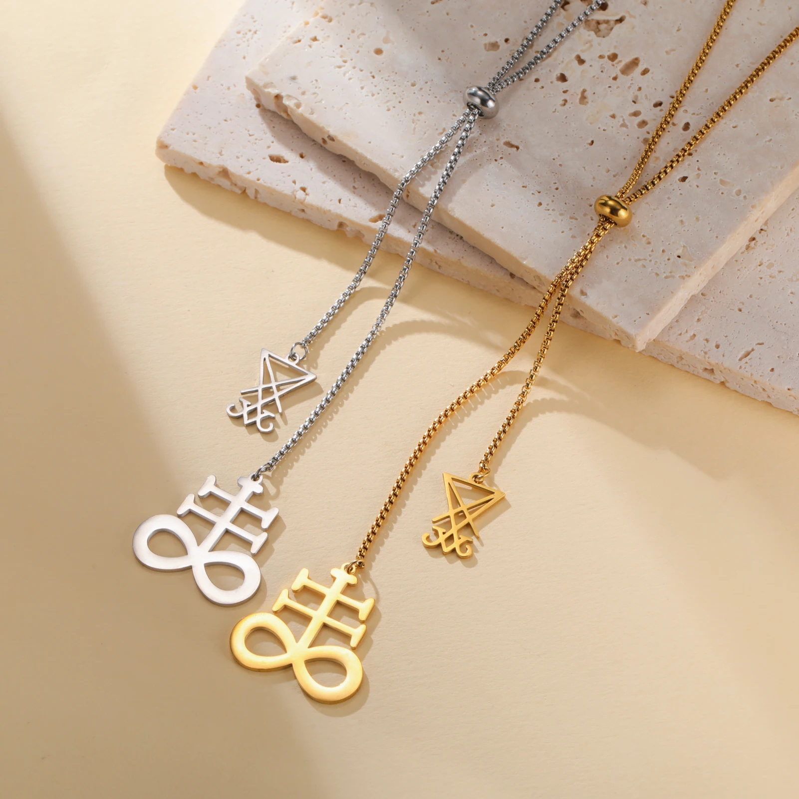 Stainless Steel Leviathan Cross Necklace 5 Stainless Steel Leviathan Cross Necklace - Image 5