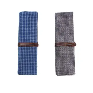 Handcrafted Canvas Roll-up Pencil Case