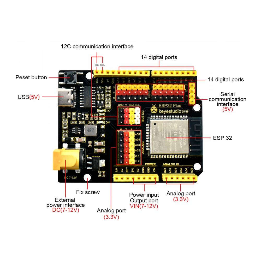 Keyestudio ESP32 Plus IoT Development Kit 5 Keyestudio ESP32 Plus IoT Development Kit - Image 5