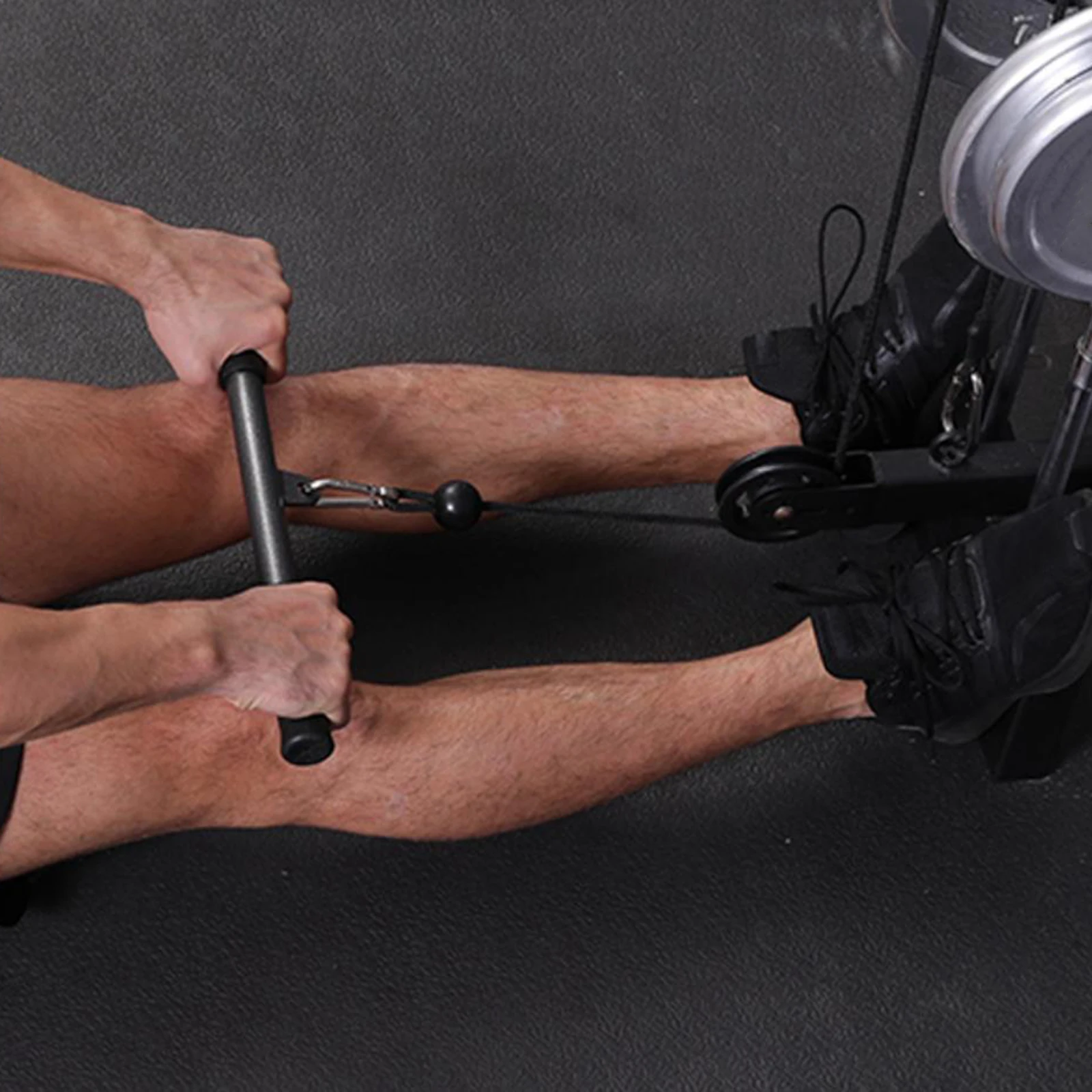 Black Fitness Straight Bar for Home Gym Training 2 Black Fitness Straight Bar for Home Gym Training - Image 2