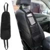 Black Car Seat Organizer with Multiple Compartments