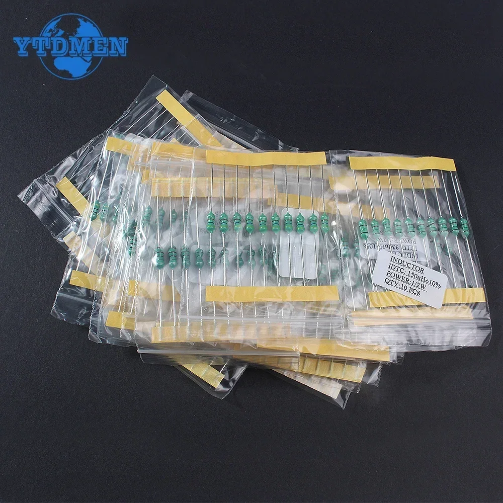 200pcs Axial Lead Color-Coded Inductor Set 5 200pcs Axial Lead Color-Coded Inductor Set - Image 5