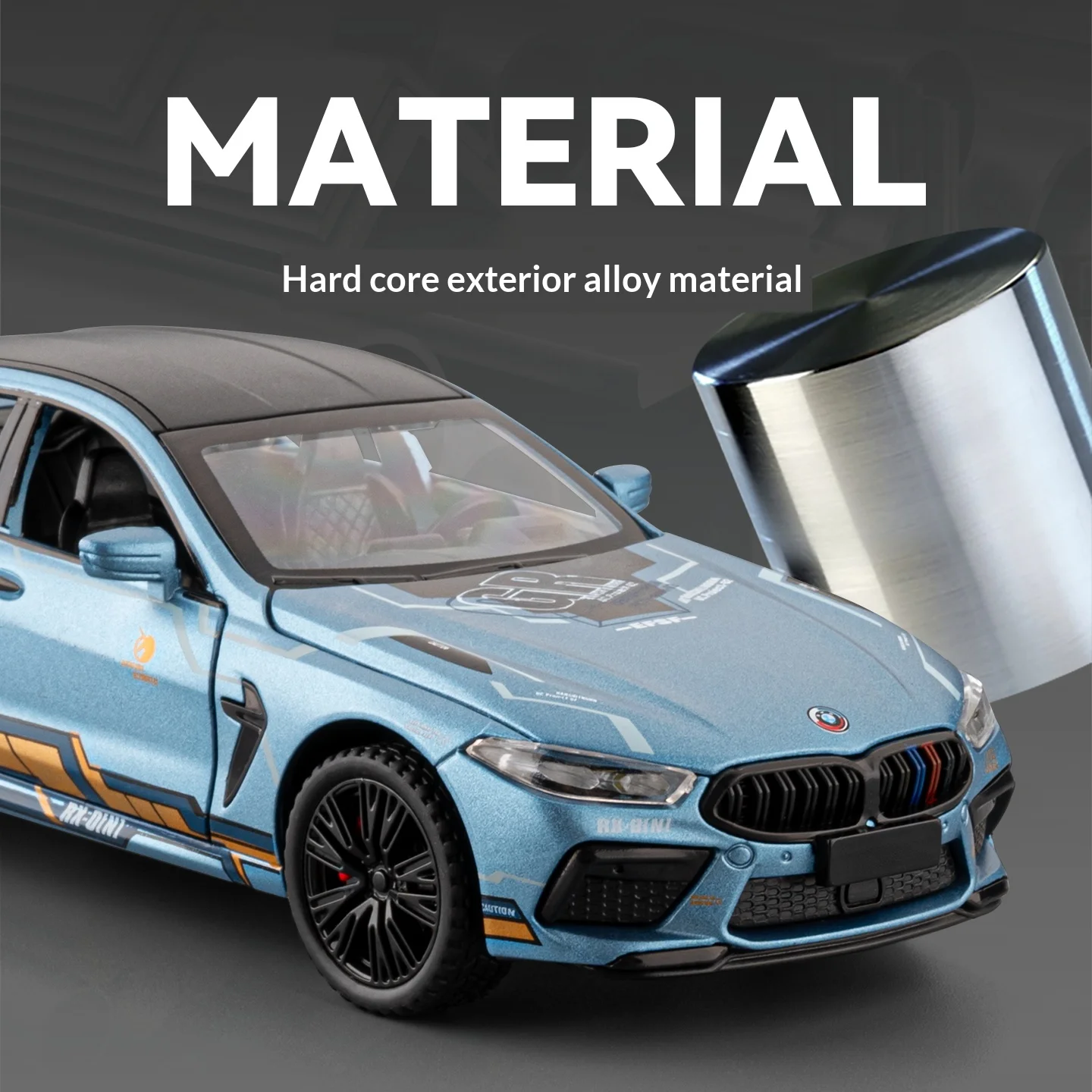 1/32 BMW M8 Diecast Model in Metallic Purple 3 1/32 BMW M8 Diecast Model in Metallic Purple - Image 3