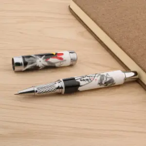 Ceramic Roller Ball Pen with Red Blossoms 7 Sc0d12fe5eb254427a660c87151a10a6eH