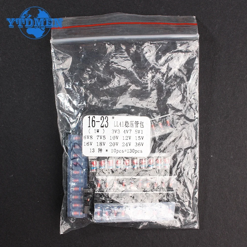 130-Piece LL41 1W SMD Zener Diodes Kit 6 130-Piece LL41 1W SMD Zener Diodes Kit - Image 6