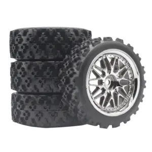 Off-Road RC Tire and White Wheel Set for 1/10 Scale 16 Sc1def17bb29e47aab4f65d47d96fd5292