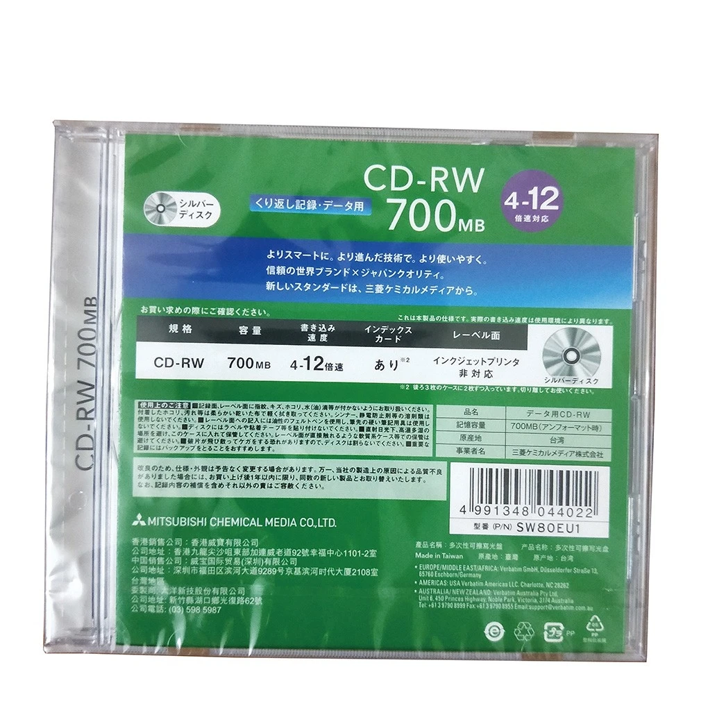 Set of 5 700MB CD-RW Discs 4X-12X Rewritable 2 Set of 5 700MB CD-RW Discs 4X-12X Rewritable - Image 2