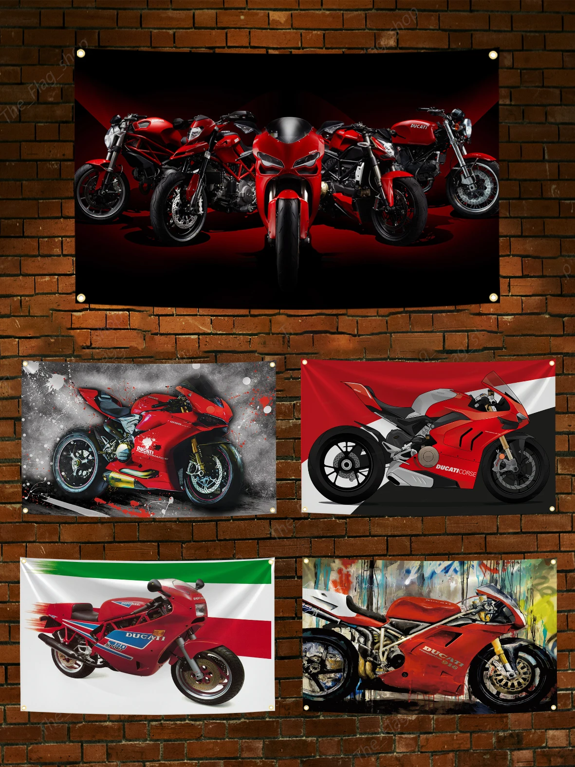 Ducati 90x150cm Motorcycle Wall Flag 2 Ducati 90x150cm Motorcycle Wall Flag - Image 2