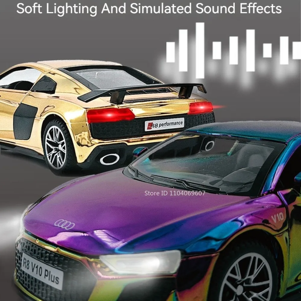 Silver R8 V10 Plus Model Car Collection Display 4 Silver R8 V10 Plus Model Car Collection Display - Image 4