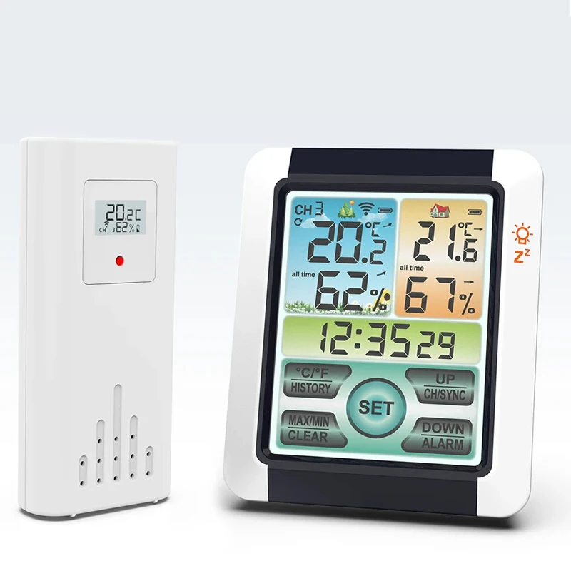 Modern Touch Screen Weather Station with Outdoor Sensors 6 Modern Touch Screen Weather Station with Outdoor Sensors - Image 6