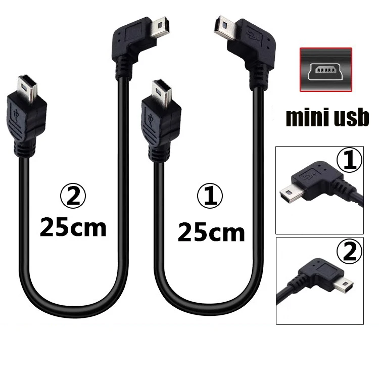 Mini USB Data Cable with T-Port Elbow for Devices 2 Mini USB Data Cable with T-Port Elbow for Devices - Image 2