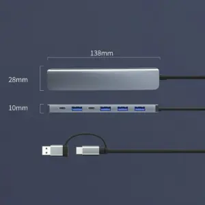 Professional USB-C Hub with 7 Ports and 5Gbps Speed 8 Sc8adf408ea8d4c15bcd506115a2c53036