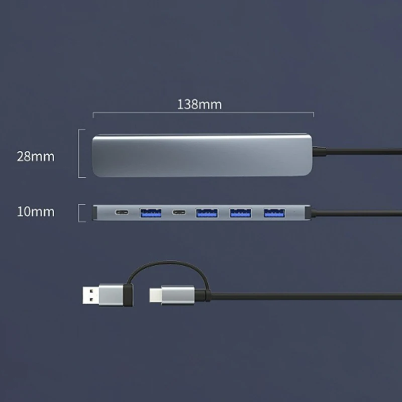 Professional USB-C Hub with 7 Ports and 5Gbps Speed 3 Professional USB-C Hub with 7 Ports and 5Gbps Speed - Image 3