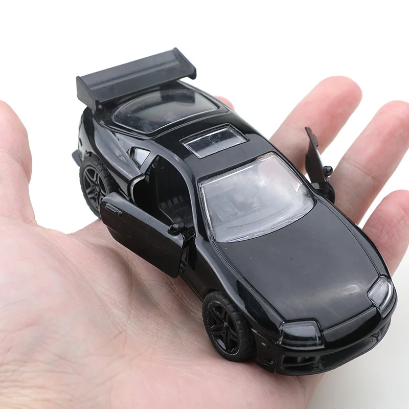 1:36 Scale Diecast Toyota Supra Model in Black and White 2 1:36 Scale Diecast Toyota Supra Model in Black and White - Image 2
