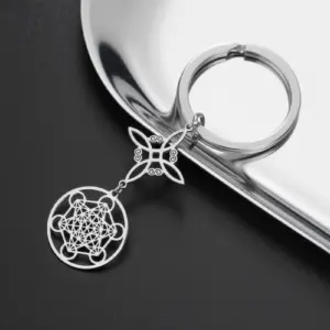 Stainless Steel Witch Knot Keychain with Gold Options 14 Scb0aa57b795b480d84645d6333a17e70M