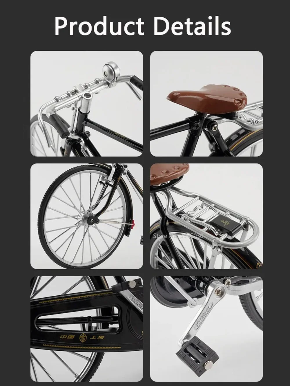 1:6 Vintage Retro Bicycle Model for Collectors 3 1:6 Vintage Retro Bicycle Model for Collectors - Image 3