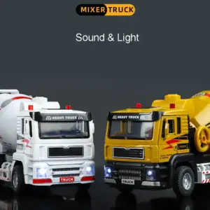 Vibrant Yellow and White Toy Mixer Truck 13 Scb8ce9b48b214c06a661a8cc48211d8e4