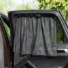 Black Summer Vehicle Sunshade Curtain