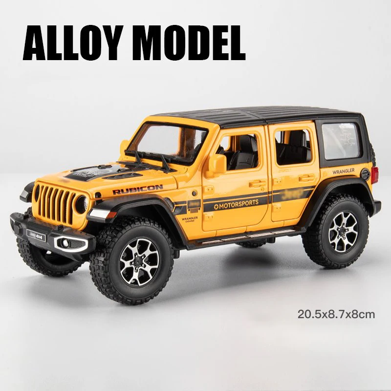 Vibrant Yellow 1:22 Jeep Wrangler Off-Road Model 10 Vibrant Yellow 1:22 Jeep Wrangler Off-Road Model - Image 10