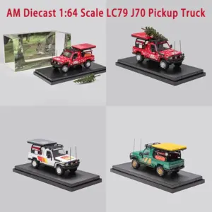 AM Diecast 1:64 Scale LC79 J70 Pickup Truck Alloy Simulation Car Model Boy Collectibles Souvenirs Holiday Gifts Display