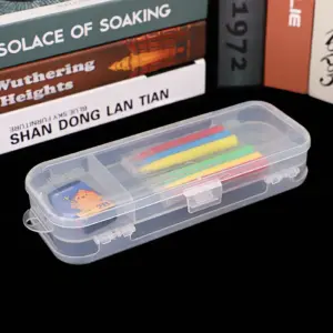 Transparent Double-Layer Pencil Case 21cm