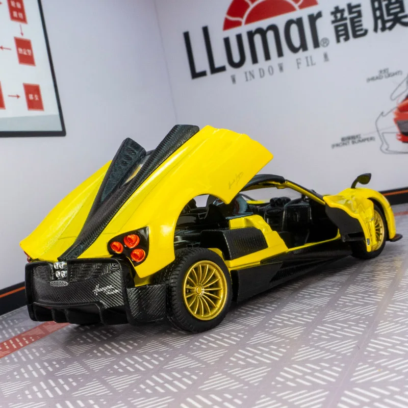 Yellow Pagani Huayra 1:32 Scale Diecast Model 2 Yellow Pagani Huayra 1:32 Scale Diecast Model - Image 2