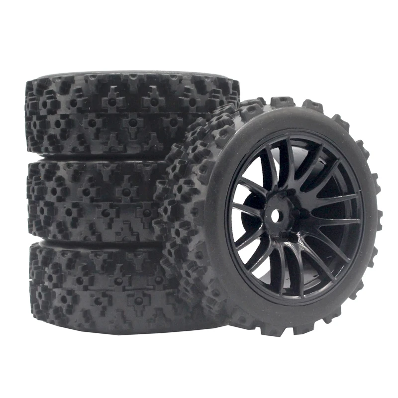 Off-Road RC Tire and White Wheel Set for 1/10 Scale 8 Off-Road RC Tire and White Wheel Set for 1/10 Scale - Image 8