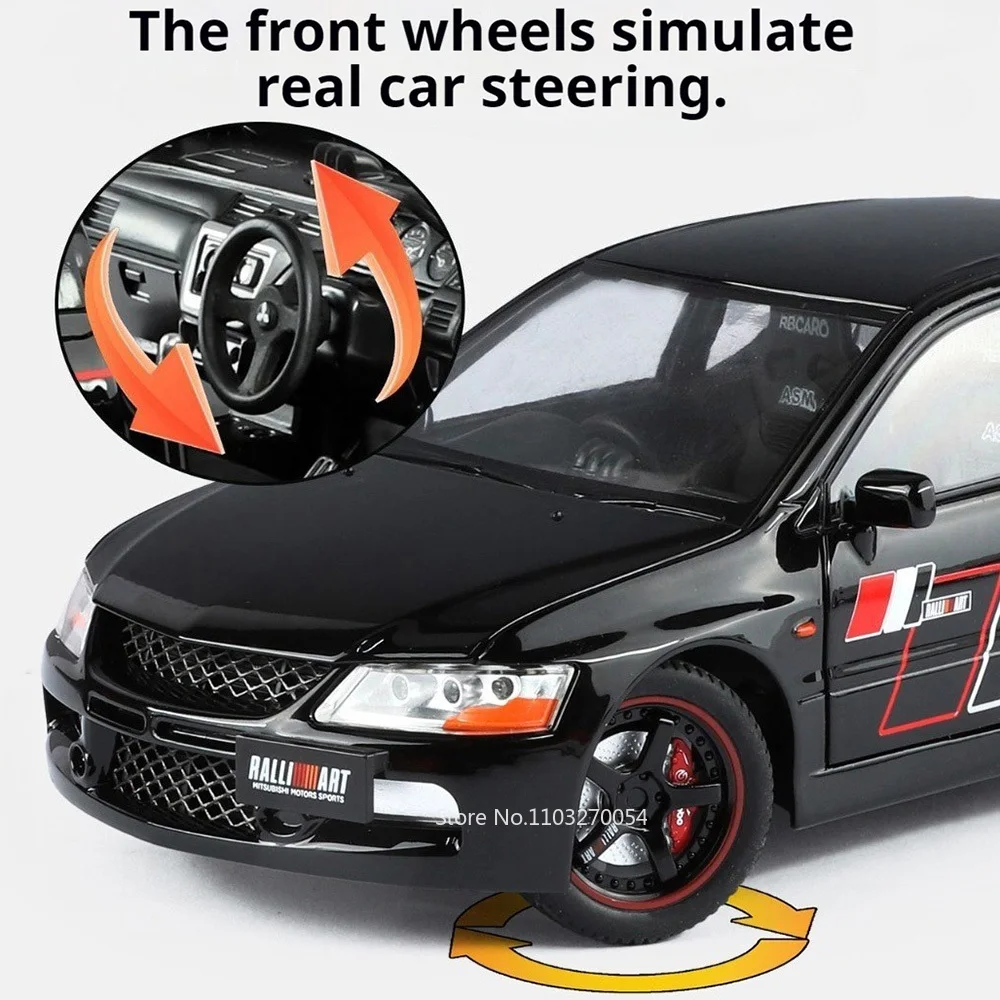 Miniature Mitsubishi EVO9 Car Model 1:24 Scale 6 Miniature Mitsubishi EVO9 Car Model 1:24 Scale - Image 6