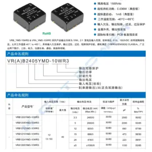 VRB1212YMD-10WR3 12V DC-DC Power IC 8 Sd438cfa3b886418f886f3803a867f971n