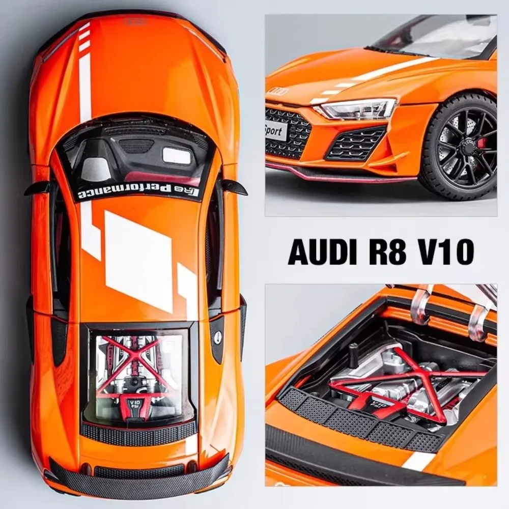 1:24 R8 V10 Diecast Sports Car Model 4 1:24 R8 V10 Diecast Sports Car Model - Image 4